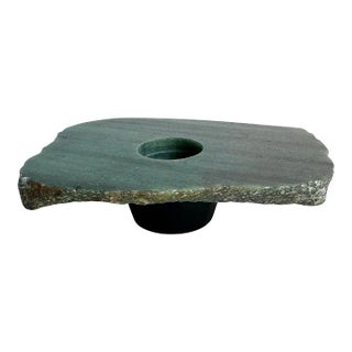 Ikebana Vase Green Aventurine Natural Stone Organic Freeform For Sale