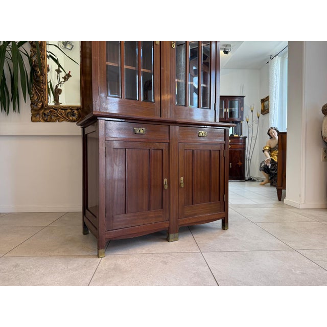 Antique Art Nouveau Display Bookcase, 1890s For Sale - Image 12 of 14