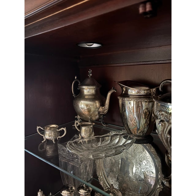 1980s Silverplate, Brass, Glass & Crystal Tableware and Serving Collection - 46 pcs For Sale - Image 11 of 11