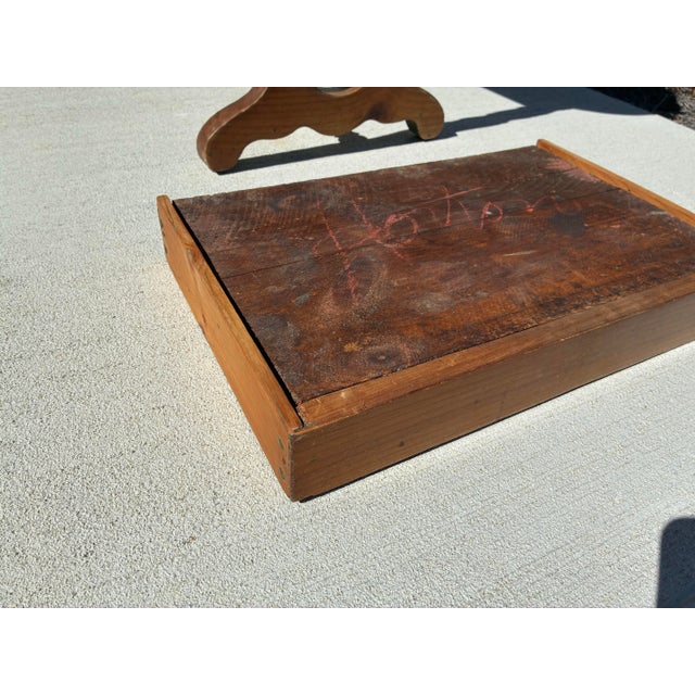 Late 19th Century Grover B. Horton Country Pine Oval Side Table With Turned Spindle Legs & Drop Finials For Sale - Image 10 of 12