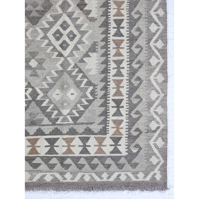 2000 - 2009 Handwoven Tribal Kilim Rug 6'5" X 9'6" For Sale - Image 5 of 5