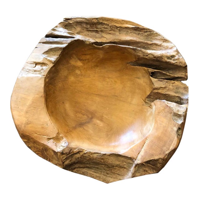 Teak Root Bowl 12" For Sale