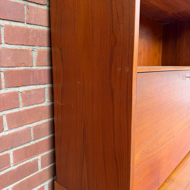 Three-Bay Teak Wall Unit by Hans J. Wegner for Ry Møbler, Denmark Danish Mid Century Modern For Sale - Image 10 of 12