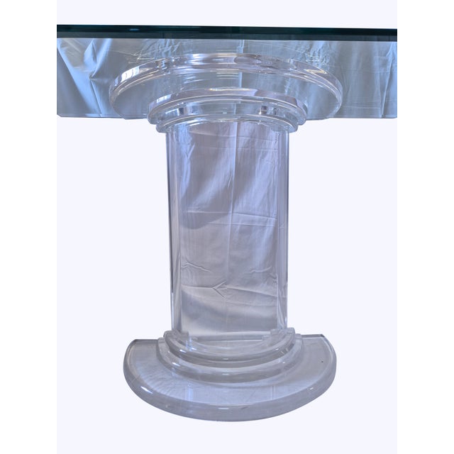 Mid-Century Design Console Table in Transparent Acrylic glass with Crystal Top, 1970s For Sale - Image 17 of 18