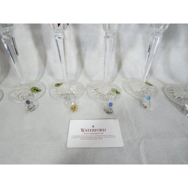 Transparent Vintage "12 Days of Christmas" Waterford Lead Crystal Glasses in Boxes + Charms - 12 pcs For Sale - Image 8 of 17