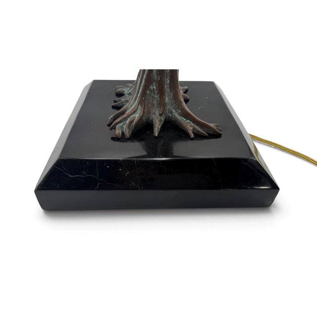 Maitland Smith Bronze 3-Light Table Lamp With Birds For Sale - Image 11 of 15