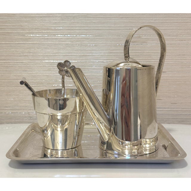 Metal Tiffany & Co Sterling Watering, Pail and Tray Sugar and Creamer For Sale - Image 7 of 12