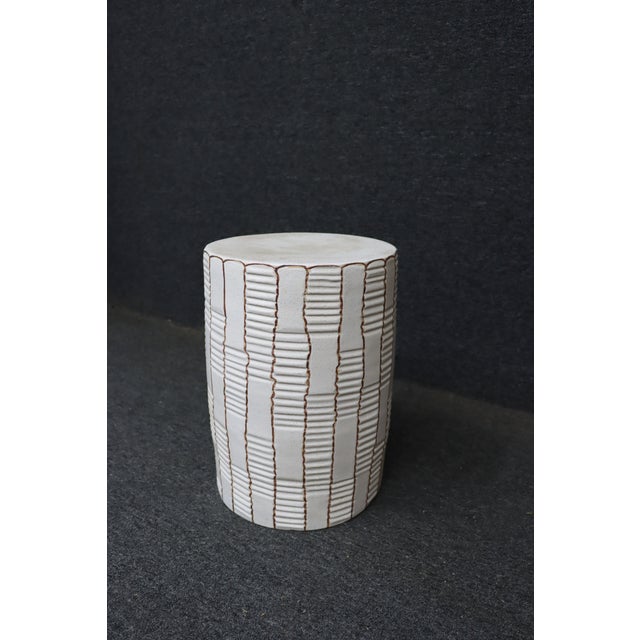 Mid 20th Century Mid Century Geometric Garden Stool For Sale - Image 5 of 7