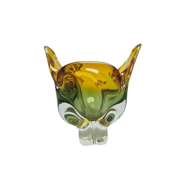 The vase was produced in Czechoslovakia at the Chribska Glassworks and designed by Josef Hospodek in the 60s. It is...
