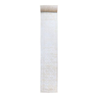 Vintage Persian Soft Brown Cream Runner - 2'8" X 22'6" For Sale