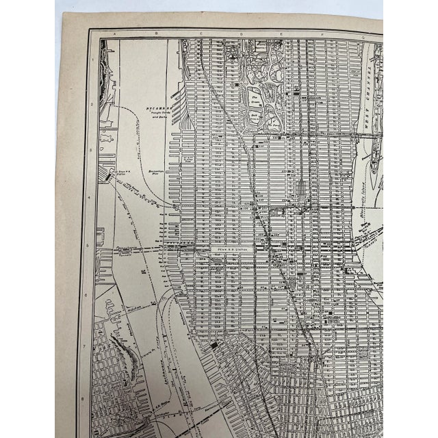 Antique 1920s Southern Manhattan New York City Map For Sale - Image 4 of 6