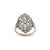 Antique Edwardian Platinum 14k White Gold 1.09ct Diamond Filigree Cocktail Ring, Size 5 For Sale In Houston - Image 6 of 8