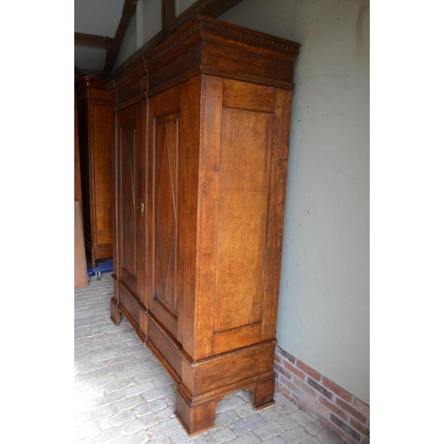 Brown Antique German Oak Cabinet For Sale - Image 8 of 10