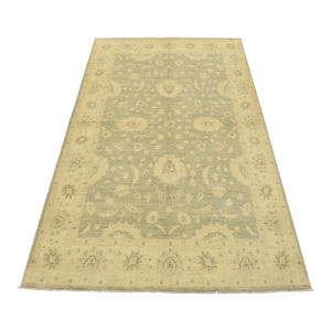 Ziegler Rug 6'2'' X 9'4'' Green Wool Traditional Hand-Knotted Oriental Carpet