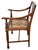 Antique English Anglo - Indian Carved & Inlaid Caned Seat Desk Armchair For Sale In New York - Image 6 of 18