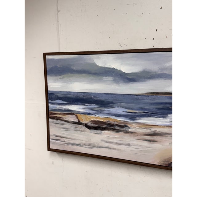 Brodsky Abstract Coastal Seascape on Canvas, Framed For Sale - Image 10 of 12