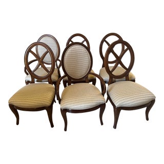 1990s Thomasville Bogart Collection Dining Chairs - Set of 6 For Sale