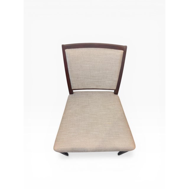 2000 - 2009 Bolier & Company Cherry Wood Upholstered Dining Chairs — Pair For Sale - Image 5 of 12