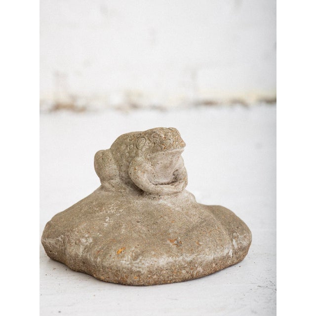 Concrete Cast Stone Frog Garden Art Chairish