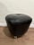 Modern Modern Black Leather Foot Stool by Usona For Sale - Image 3 of 4