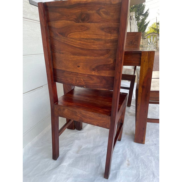 Modernist Table and Chairs in Rosewood, 1970s, Set of 6 For Sale - Image 9 of 18