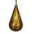 Indian Vintage Brass Tear Drop Pendant Light For Sale - Image 3 of 5