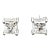 1.00 Ct Princess Cut Diamond Stud Earrings - 2 Pieces For Sale