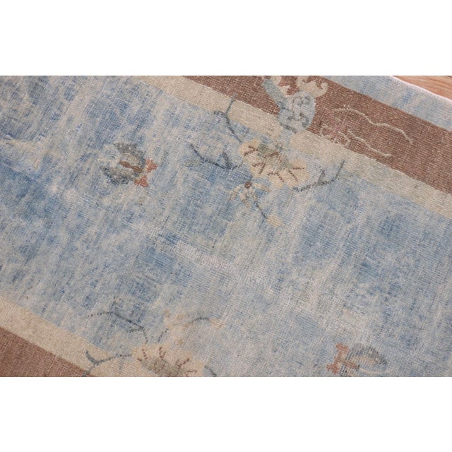 Pair of Soft Blue Chinese Art Deco Rugs, 3' X 5'10'' For Sale - Image 9 of 13