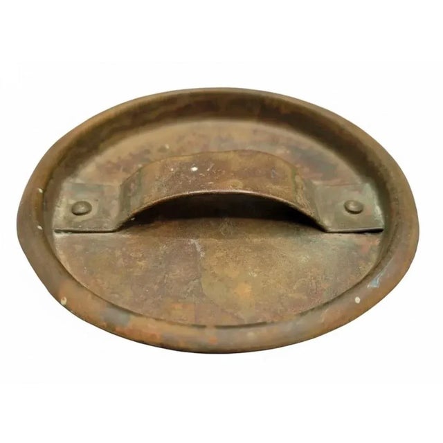 Wood Antique English Copper Milk Canister W/ Lid & Wood Handle — Edwardian Era For Sale - Image 7 of 11