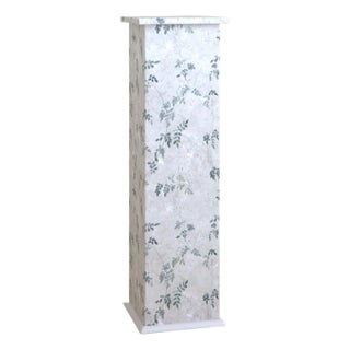 Jasmine Hand Wrapped Wallpaper Pedestal For Sale