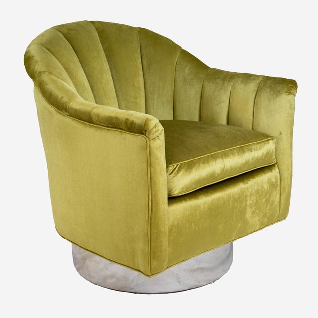 Hollywood Regency Style Swivel Tub Chair by Baker Chairish