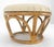 Mid-Century Modern Rattan Bamboo Base Round Bench Pouf Ottoman MINT For Sale - Image 3 of 7