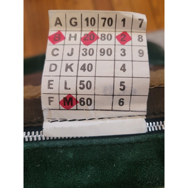 1970s Suede and Chrome Cantilever Dining Chairs in Moss Green Attributed to Roche Bobois-Set of 6 For Sale - Image 16 of 17