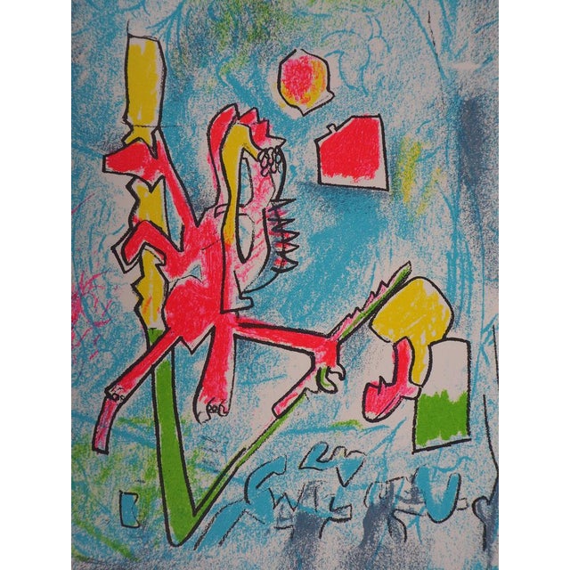 Roberto Matta (1911-2002) Surrealist Creature (Everything Holds Together) Original color lithograph On wove paper, 24 x 31...