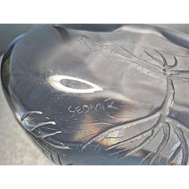 Josef Sedmik's hand-blown crystal bowl is of exceptional weight (33 pounds = 15 kg) and quality. The exterior is...