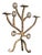 Brutalist Shabby-Chic Candelabra in Golden Wrough Iron, France, 2001 For Sale