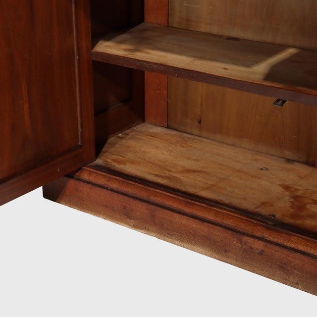 Antique Victorian Empire Walnut & Burl Step Back Bookcase C1880 For Sale - Image 9 of 18