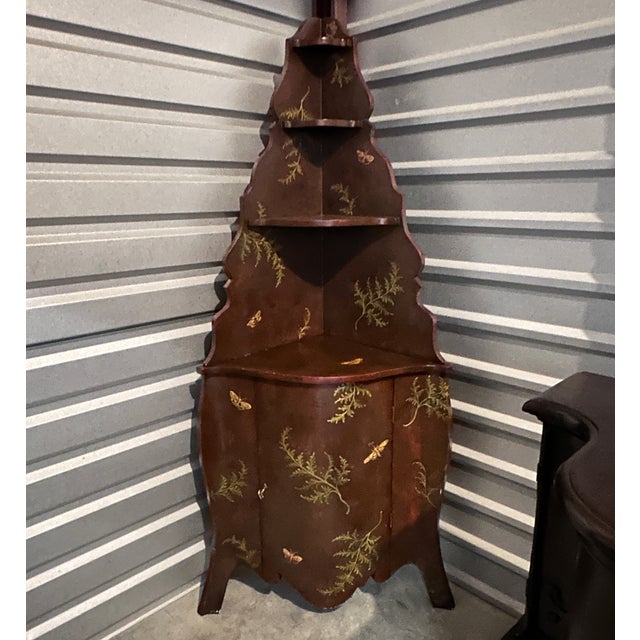 Patina of Italy Painted Corner Cabinet For Sale - Image 9 of 9