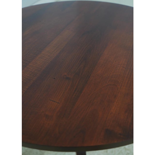 Wood Ethan Allen Old World Treasures Round Lamp Table For Sale - Image 7 of 12