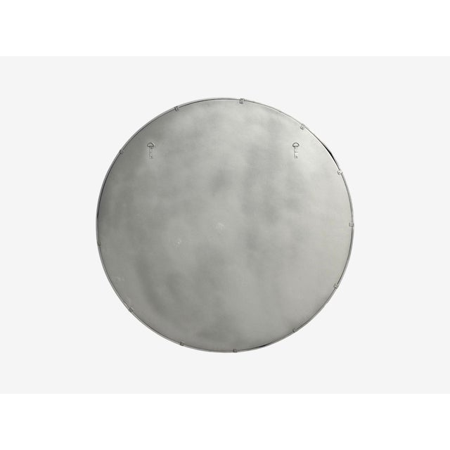 Brutalist, Circular Wall Mirrors, Hammered Metal, Distressed Glass, 21st C. For Sale - Image 9 of 9
