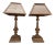 All Wood Lamps With Wooden lamp shades - Pair For Sale