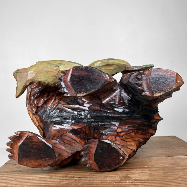 Japanese Hand-Carved Wooden Bear, 1950s For Sale - Image 18 of 18