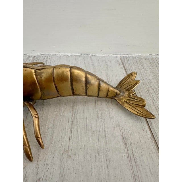 1980s 1980s Brass Shrimp/Lobster For Sale - Image 5 of 6