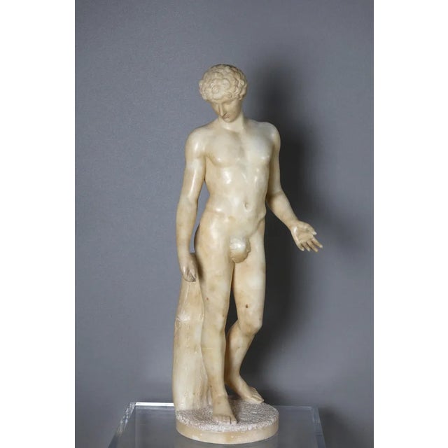 Sculpture of Apollo, 1800s, Alabaster For Sale - Image 9 of 11