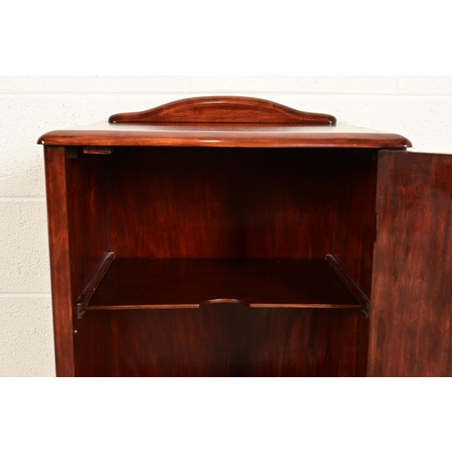 Antique Victorian Carved Mahogany Music Cabinet or Bar Cabinet, Circa 1900 For Sale In South Bend - Image 6 of 14