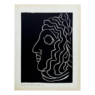 Henri Matisse, Profile, Sumerian Head, Engraving, 1944 For Sale