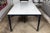 Custom Metal and Carrara Marble Dining Table For Sale - Image 4 of 12