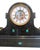 Victorian Antique Victorian Black Slate Malachite Mantel Clock For Sale - Image 3 of 6
