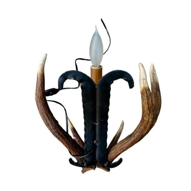 1950s Vintage 1950s Antler Sconce For Sale - Image 5 of 5
