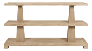 Matthew Izzo Home Lowen Cerused Oak Three Tier Column Console Table